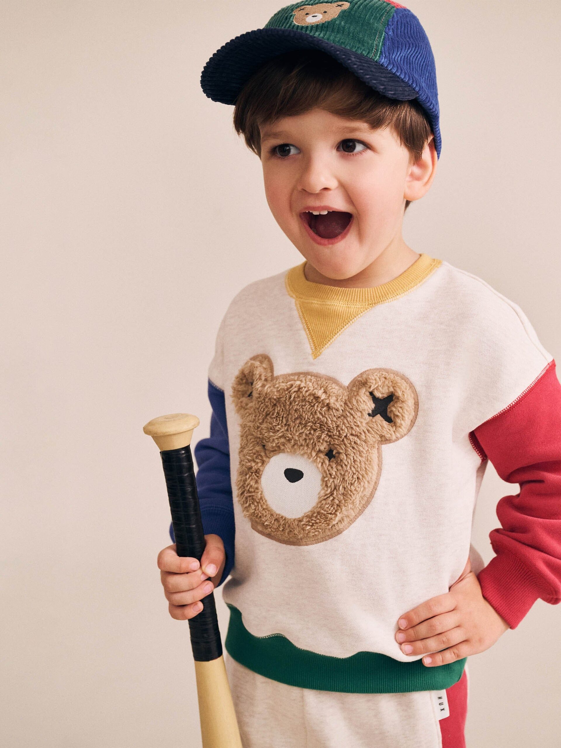 furry huxbear colour block sweatshirt furry huxbear colour block sweatshirt